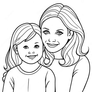 Mama und Tochter Ausmalbild | Mama und Tochter Ausmalbild