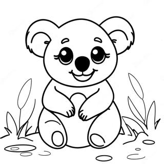 Niedlicher Koala Ausmalbild | Australisches Tier Ausmalbild