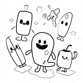 Pikuniku Charaktere Ausmalbild | Pikuniku Ausmalbild