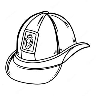 Klassisches Feuerwehrmann-Hut Ausmalbild | Feuerwehrmann Hut Ausmalbild