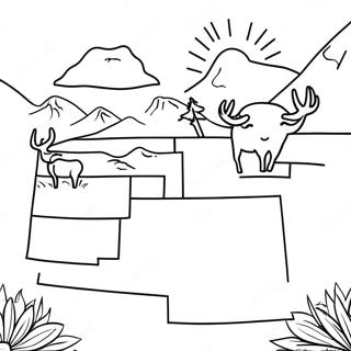 Umriss des Bundesstaates Wyoming Ausmalbild | Wyoming Ausmalbild