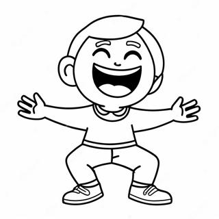 Lustiges Bitmoji tanzendes Ausmalbild | Bitmoji Ausmalbild