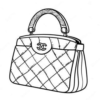 Chanel Handtasche Ausmalbild | Chanel Ausmalbild