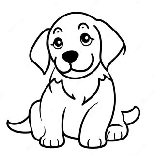 Golden Retriever Welpe Ausmalbild | Golden Retriever Ausmalbild