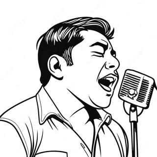 Chino Moreno singend Ausmalbild | Deftones Ausmalbild