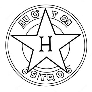Houston Astros Logo Ausmalbild | Houston Astros Ausmalbild