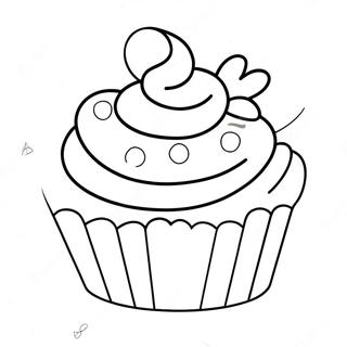 Leckeres Cupcake Backen Ausmalbild | Backen Ausmalbild