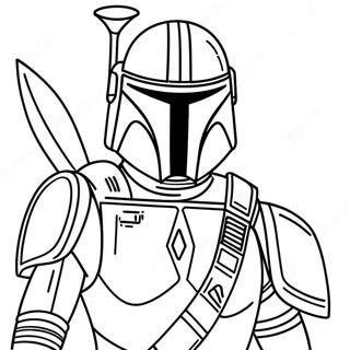 Star Wars Mandalorian Ausmalbild | Star Wars Mandalorian Ausmalbild