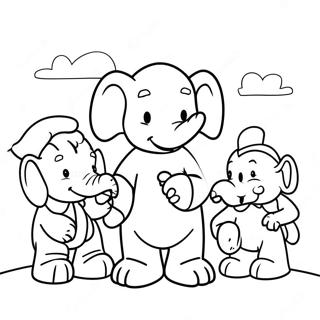 Babar und Freunde Ausmalbild | Babar Ausmalbild