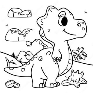 Spaßiges Puzzle Ausmalbild mit Dinosauriern | Puzzle Ausmalbild