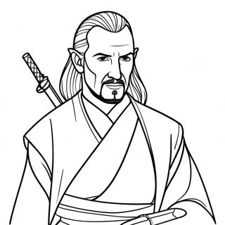 Qui Gon Jinn Ausmalbild | Qui Gon Jinn Ausmalbild
