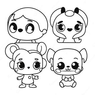 Süße Funko Pop Disney Charaktere Ausmalbild | Funko Pop Disney Ausmalbild