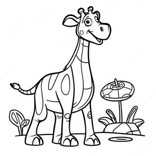 Melman aus Madagaskar Ausmalbild | Melman Madagaskar Ausmalbild