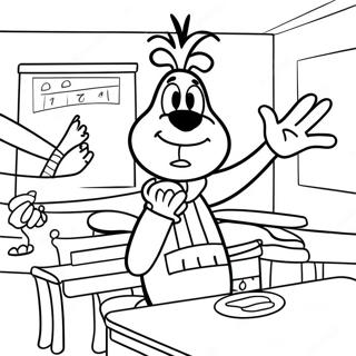 Goofy Klassenzimmer Ausmalbild | Goofy Klassenzimmer Ausmalbild