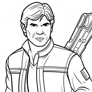 Han Solo Ausmalbild | Han Solo Ausmalbild