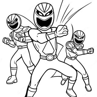 Mighty Morphin Power Ranger Action Ausmalbild | Power Ranger Ausmalbild