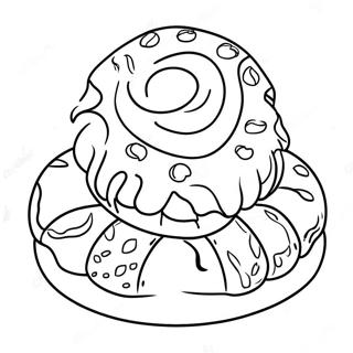 Pan Dulce Ausmalbild | Süßes Brot Ausmalbild