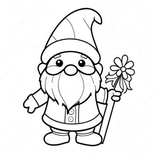Weihnachtswichtel Ausmalbild | Weihnachtsgnom Ausmalbild