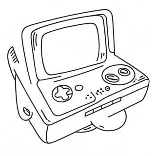 Retro Videospielkonsole Ausmalbild | Videospiel Ausmalbild