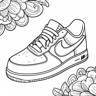 Air Force 1 Klassische Sneaker Ausmalbild | Air Force 1 Ausmalbild