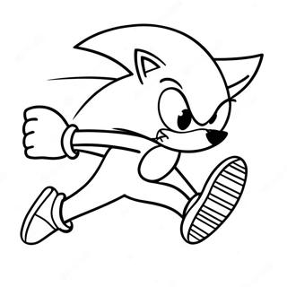 Sonic der Igel, der schnell läuft Ausmalbild | Sonic Kräfte Ausmalbild