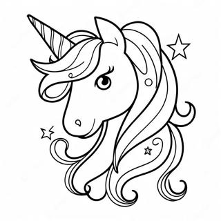 Funkelndes Einhorn Pferd Ausmalbild | Einhorn Pferd Ausmalbild