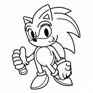 FNF Sonic Ausmalbild | FNF Sonic Ausmalbild