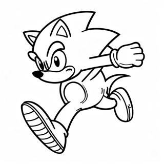 Sonic the Hedgehog Schnelllaufendes Ausmalbild | FNF Sonic Ausmalbild