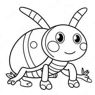 Niedliches Roly Poly Insekt Ausmalbild | Roly Poly Ausmalbild