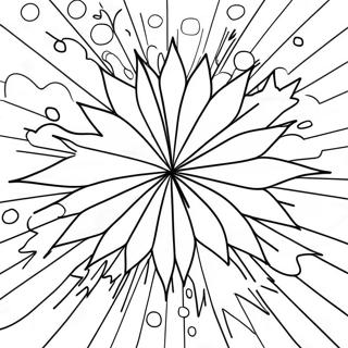Bunte Sternenexplosion Ausmalbild | Sternenexplosion Ausmalbild