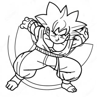 Goku im epischen Kampf Ausmalbild | Dragon Ball Super Superheld Ausmalbild