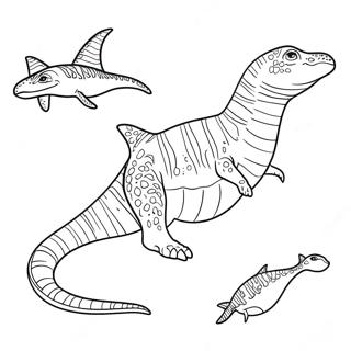 Mosasaurus Ausmalbild | Mosasaurus Ausmalbild