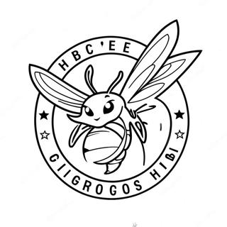 Ausmalbild des Charlotte Hornets Logos | Charlotte Hornets Ausmalbild
