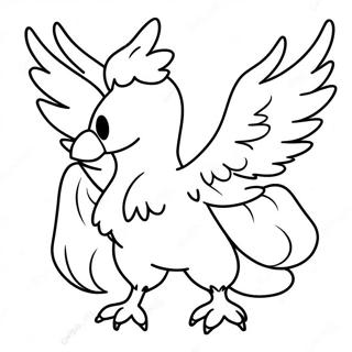 Moltres Ausmalbild | Moltres Ausmalbild
