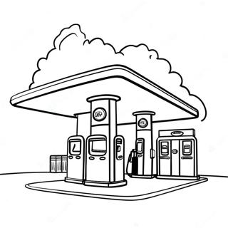 Tankstelle Ausmalbild | Tankstelle Ausmalbild