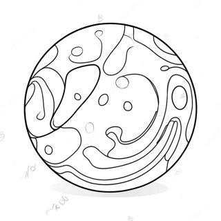 Bunter Springball in der Luft Ausmalbild | Springball Ausmalbild