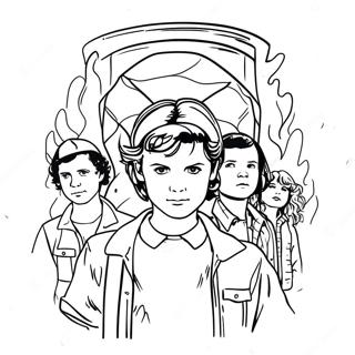 Stranger Things Ausmalbild | Fremde Dinge Ausmalbild
