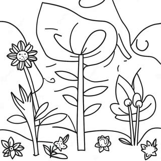 Klees bunter Garten Ausmalbild | Klee Ausmalbild