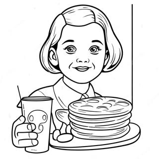 Elf mit Eggo Waffeln Ausmalbild | Fremde Dinge Ausmalbild