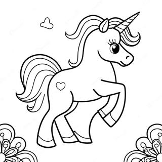 Magisches Einhorn mit Streuseln - Ausmalbild | Einhorn Donut Ausmalbild