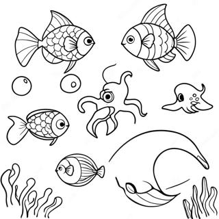 Magische Atlantis Kreaturen Ausmalbild | Atlantis Ausmalbild