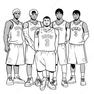 Kuroko's Basketball Team Ausmalbild | Kurokos Basketball Ausmalbild