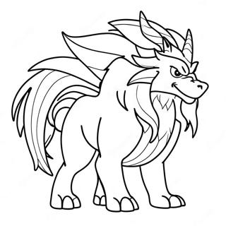 Zamazenta Ausmalbild | Zamazenta Ausmalbild