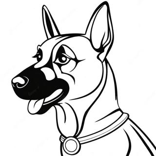 Belgischer Malinois Hund Ausmalbild | Belgischer Malinois Ausmalbild