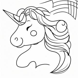 Glitzerndes Einhornhorn Ausmalbild | Einhornhorn Ausmalbild