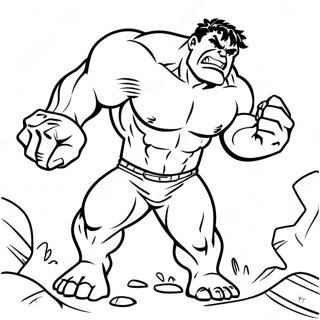 Hulk zerschmettert Abomination Ausmalbild | Hulk gegen Abomination Ausmalbild