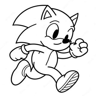 Sonic rennt schnell Ausmalbild | Sonic Superstars Ausmalbild
