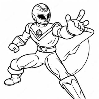 Power Rangers Megaforce Action Pose Ausmalbild | Power Rangers Megaforce Ausmalbild