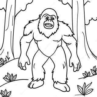 Sneaky Sasquatch Ausmalbild | Sneaky Sasquatch Ausmalbild