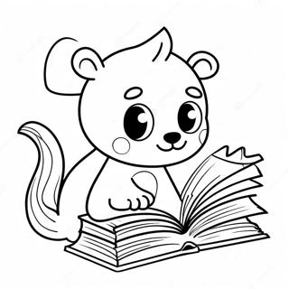 Buntes Leselogbuch Ausmalbild | Leseprotokollblatt Ausmalbild